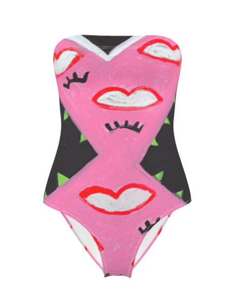 Gyan Shrosbree Painted Strapless Bathing Suit No. 02, 2024