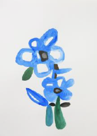 Sarah Bedford, Blue Daisies 11 x 15 in
